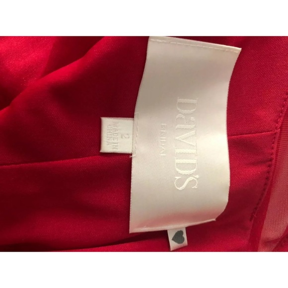 Women's David's Bridal Cherry Red Dress - Picture 8 of 8